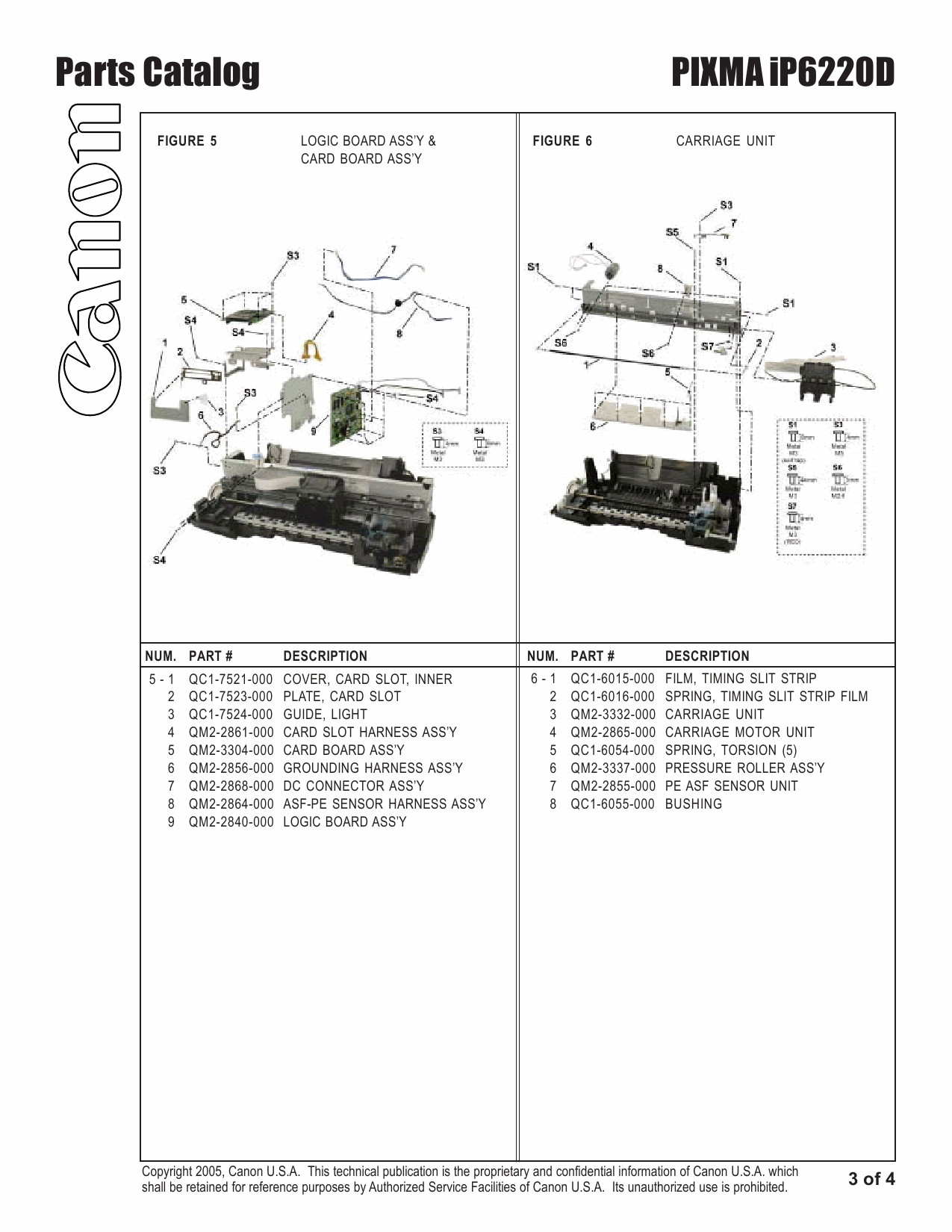 Canon PIXMA iP6220D Parts Catalog-4